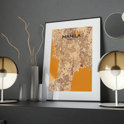 Manille, carte de la ville, impression