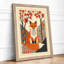 Fox Among Maples Japandi - Framed Print-898743303-898743300