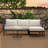Outdoor L-Shaped Sofa with Iron Frame,Weather-Resistant Patio Sofa Set with Ultra-Thick Cushions-129059865-129059866