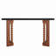 Console 59 po avec pieds sphériques sculpturaux, canapé en bois rustique pour le salon et le couloir