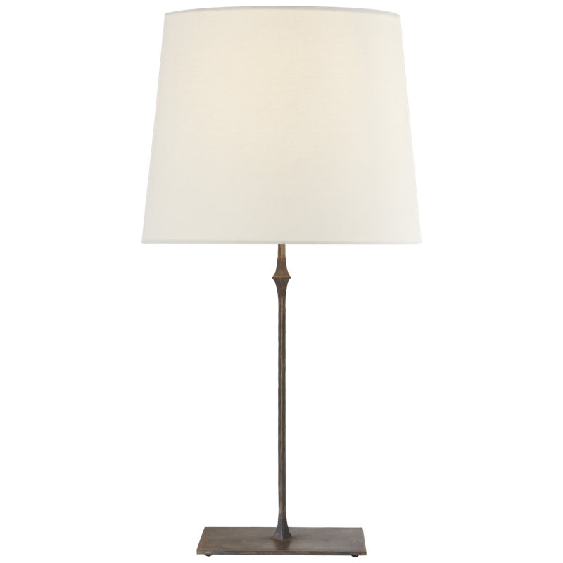 Dauphine Table Lamp, Aged Iron, Fabric