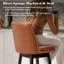 Tabouret de bar pivotant 30,6 po Eriqa, brun-353337456