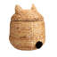 Panier de rangement tissé en forme de chat