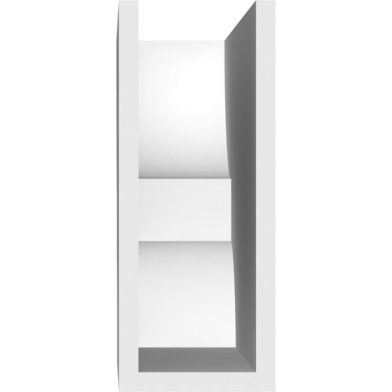 Queue de chevron standard en PVC de qualité architecturale Ridgewood, H 10 po x L 4 po x P 20 po