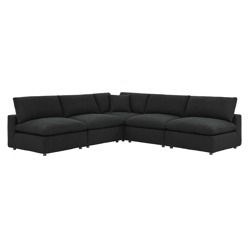 Canapé modulaire 5 pièces Commix, Noir