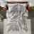 3 PCS Full/Queen Botanical Cotton Comforter Set Gray