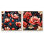 Austrina - Ensemble de 2 collages floraux carrés-101849626-101849625