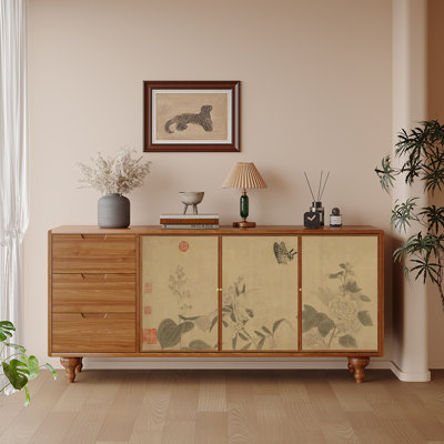 Buffet en bois massif de style chanson
