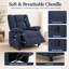Fauteuil inclinable électrique avec télécommande, fauteuil inclinable en chenille compact avec poche latérale et repose-pieds, capacité de 350 lb-1306879067