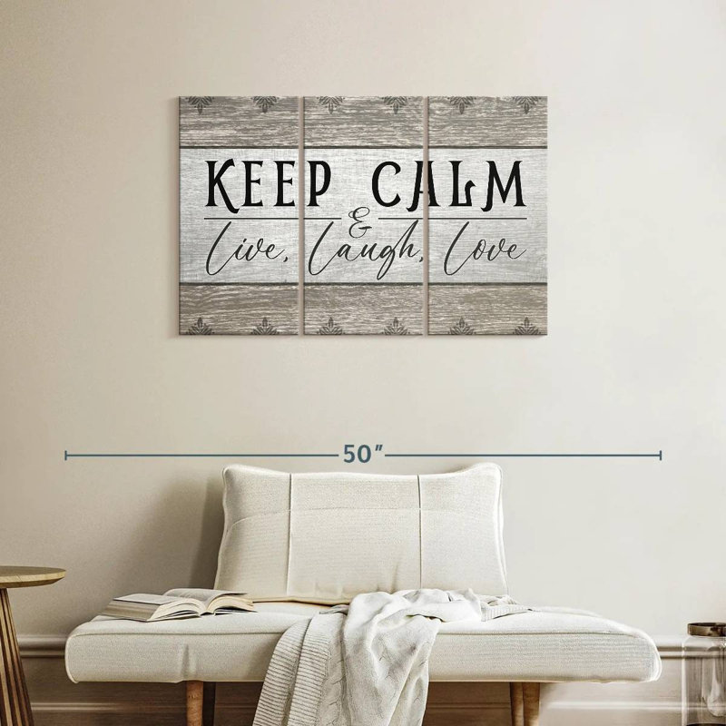 Tergel Keep Calm Patterned Typography, 24" H x 38" W