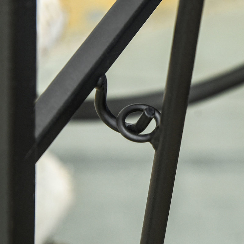 2 supports à bois de chauffage avec outils d'assemblage indolores - noir, support intérieur / extérieur noir 2 couches