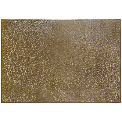 Placemats Set of 6 Vinyl PVC Placemats Perforated, Table Protector for Kitchen Decor & Home Decor, Scratch & Heat Resistant Place mats Washable Wipeable Table Mats for Indoor Outdoor Use, Gold