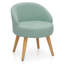 Fauteuil de lecture rembourré en lin-1117972504