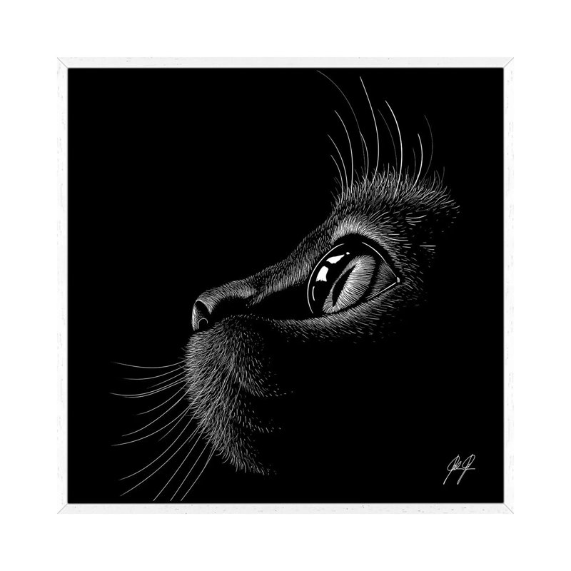 Little Cutie by Kathrin Federer - Print on Canvas, 45.72cm H x 45.72cm W x 3.81cm D, White Framed