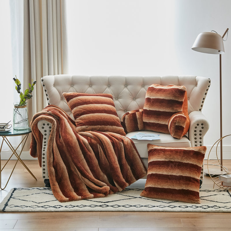 Housse de coussin de lecture en fausse fourrure à imprimé diy DIY, Gris vapeur