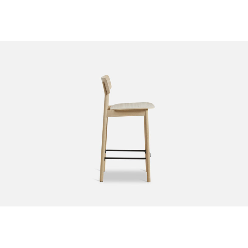 Soma Bar Stool, Counter Stool (25.59'' Seat Height), Oak/Black