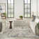 Fenster Abstract Modern Machine Woven Area Rug in Ivory/Blue/Gray