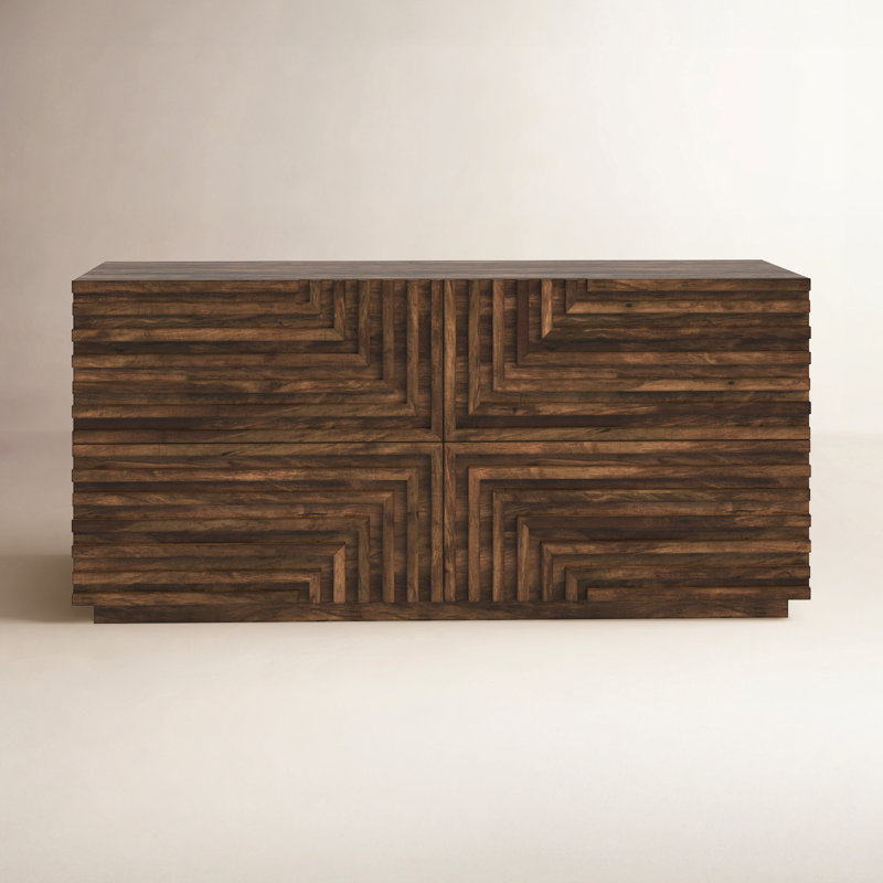 Linnell Solid Wood 60'' W 4 - Drawer Dresser