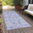 Myda Flatweave Washable Oriental Indoor / Outdoor Rug-1582492113
