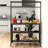 Versatile 3 Tier Kitchen Island Table With Storage, Microwave Stand, And Bakers Rack For Efficient Space Utilization