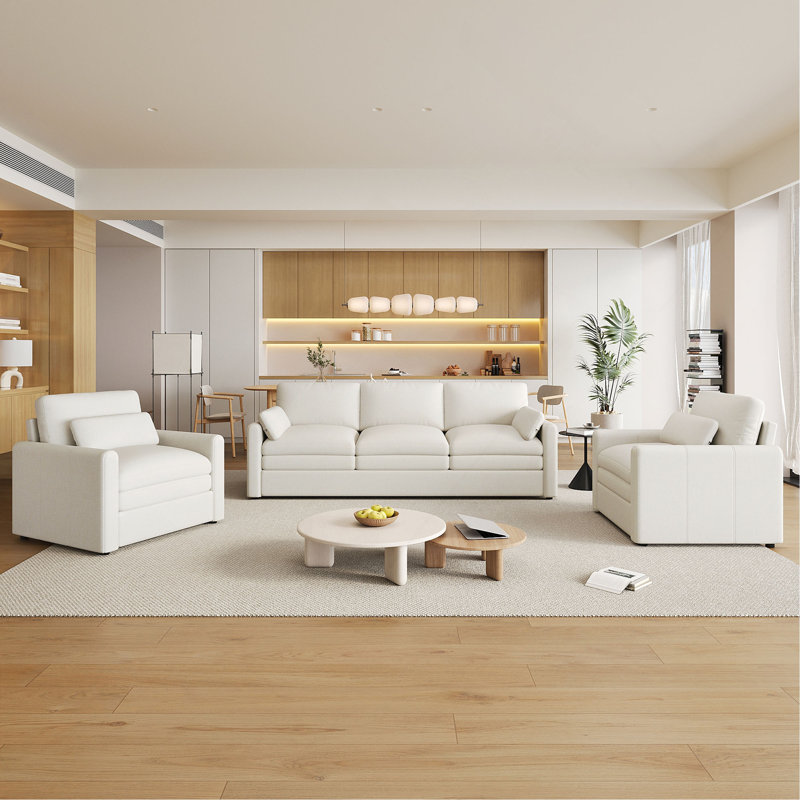 Ensemble de canapé rembourré Cozy, Beige