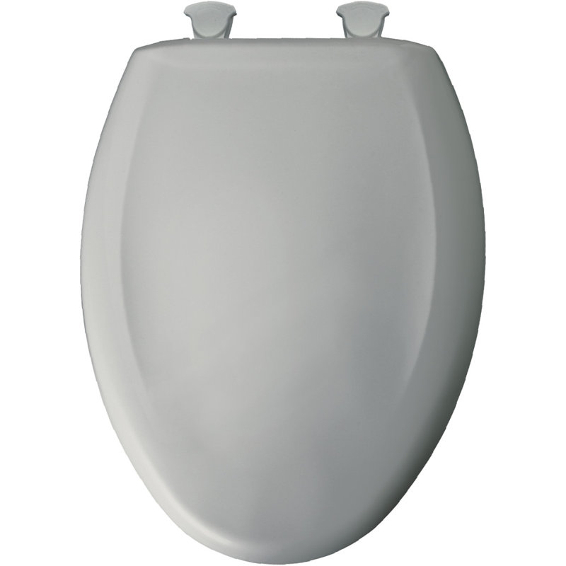 Siège de toilette allongé en plastique Lift-Off, Gris glacial