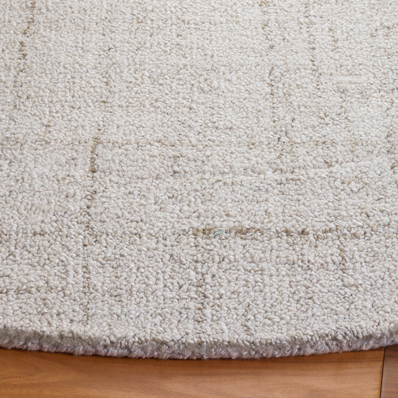 Abstract Hand Tufted Performance Abstract Rug, Round 6'
