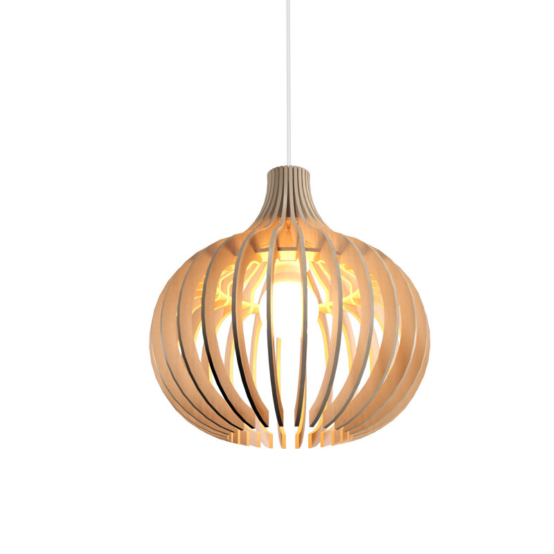 Stecche Di Legno 1 - Light Pendant, 11.7" H x 11.31" W x 11.31" D, Organic Cappuccino