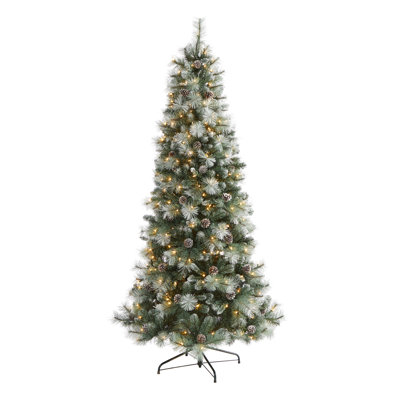 Lighted Artificial Pine Christmas Tree