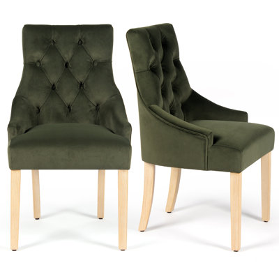 Tufted Solid Wood Dining Chairs