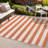 Hedva Two-Tone Wide Stripe Orange/Beige Indoor/Outdoor Rug-606901638