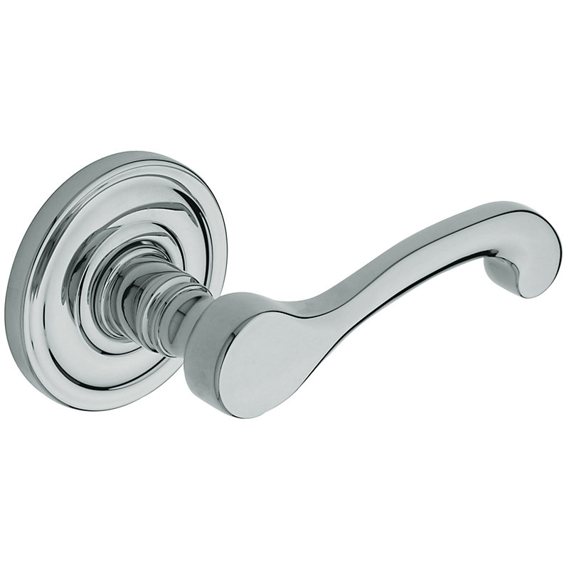 5445V Classic Passage Door Lever with 5048 Rose, Polished Chrome