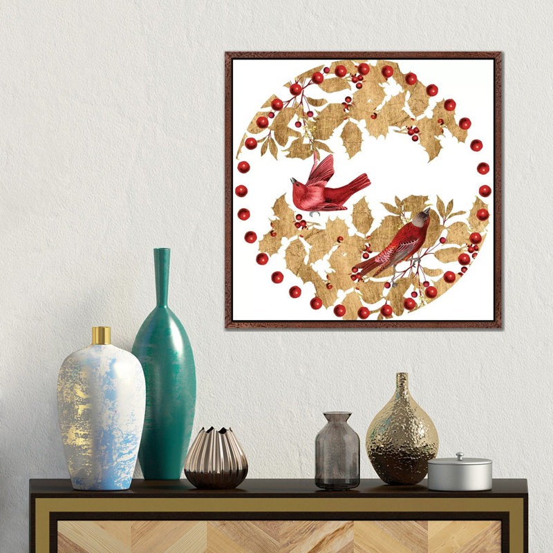 Bird Christmas Collection C, Brown, 45.72 cm H x 45.72 cm W