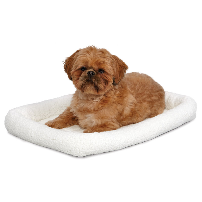 X-Large White Fleece Pet Bed for Carriers