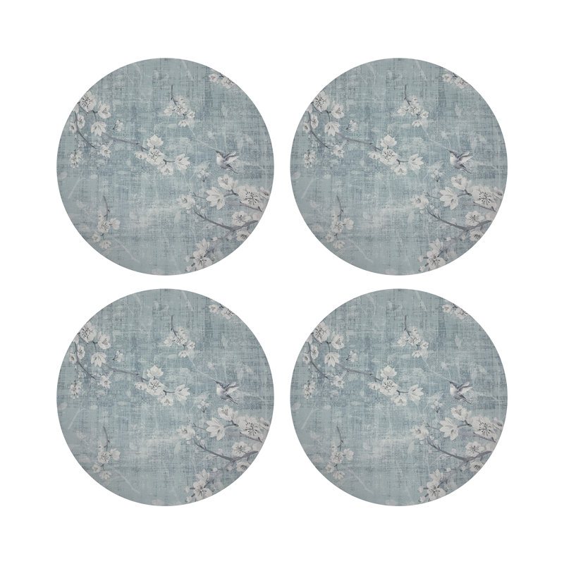 Blossom Fantasia Pebble 16" Vinyl Placemat, Sky