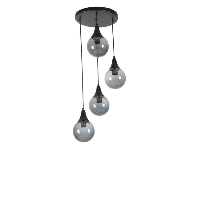 Chandle Chandelier, Fume/Black