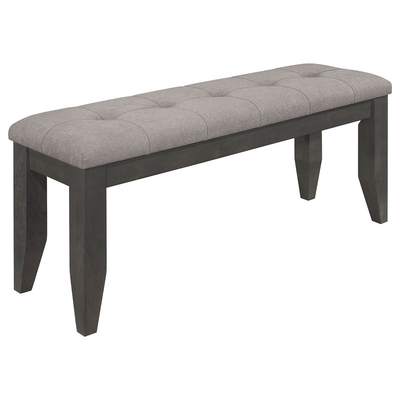 Erskin Dark Grey Upholstered Dining Bench(Only Includs Bench)