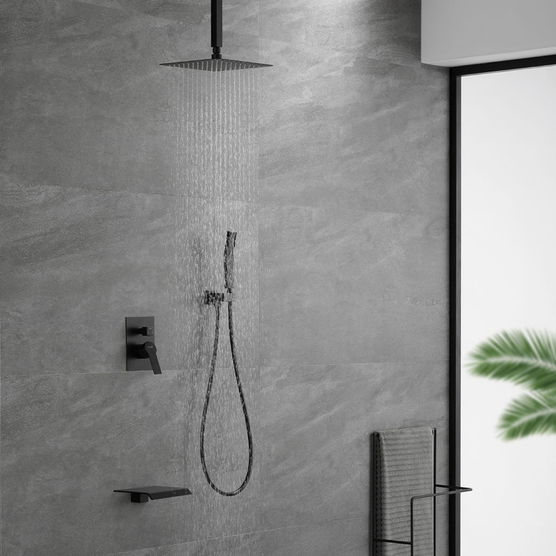 Ensemble de robinet de douche de plafond avec douchette de pluie