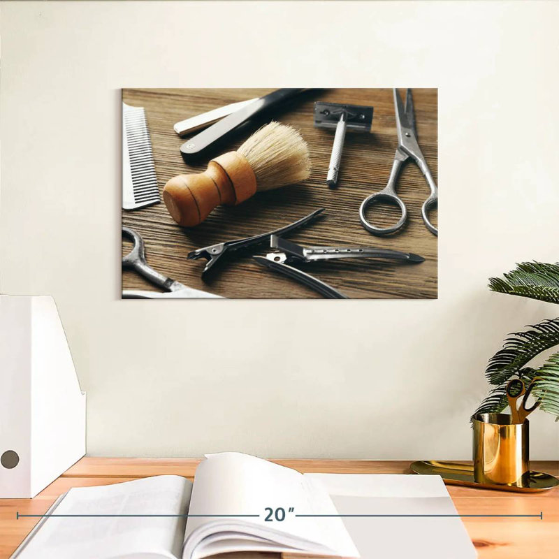 Shuttleworth Barber Tools, 8" H x 12" W