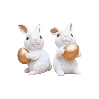 Easter Decoration Golden Egg And Ornaments And Handicrafts