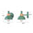 1-light Green Metal Dome Wall Sconce