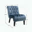 Fauteuil d'appoint sans accoudoirs en velours - bleu clair - capitonné-887645815