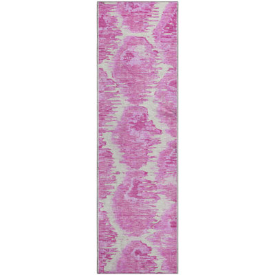 Premium Machine Washable Prisco Pink Rug