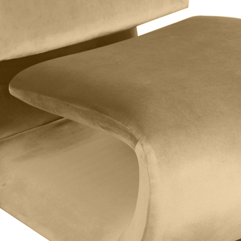 Koco Velvet Accent Chair, Camel Velvet