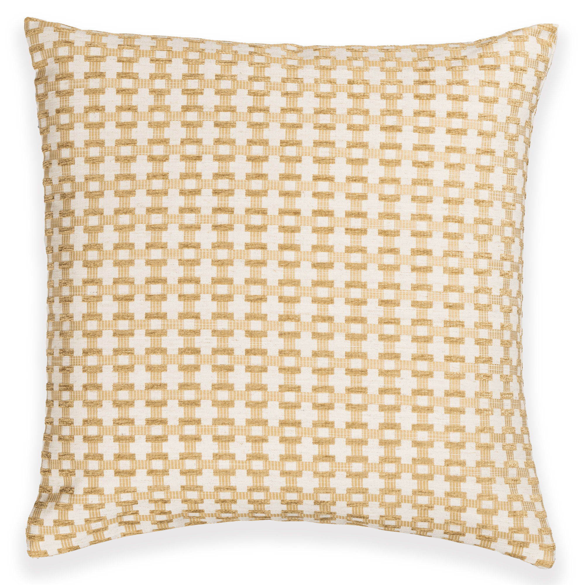 Birch Lane Stride Throw Pillow Throw, Square 18", Polyester, Yellow Geometric