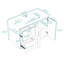 Meuble-lavabo mural avec lavabo, 2 tiroirs et tablette réglable-1964507958