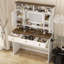 Coiffeuse Farmhouse avec miroir lumineux et tiroir de maquillage