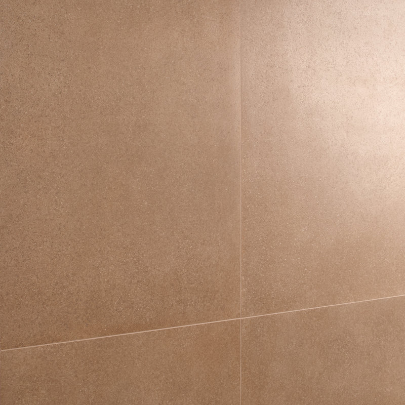 Bariazzo 35 In. X 35 In. Concrete Look Semi-Polished Porcelain Floor And Wall Tile (17.64 Sq. Ft. / Case), Terracotta