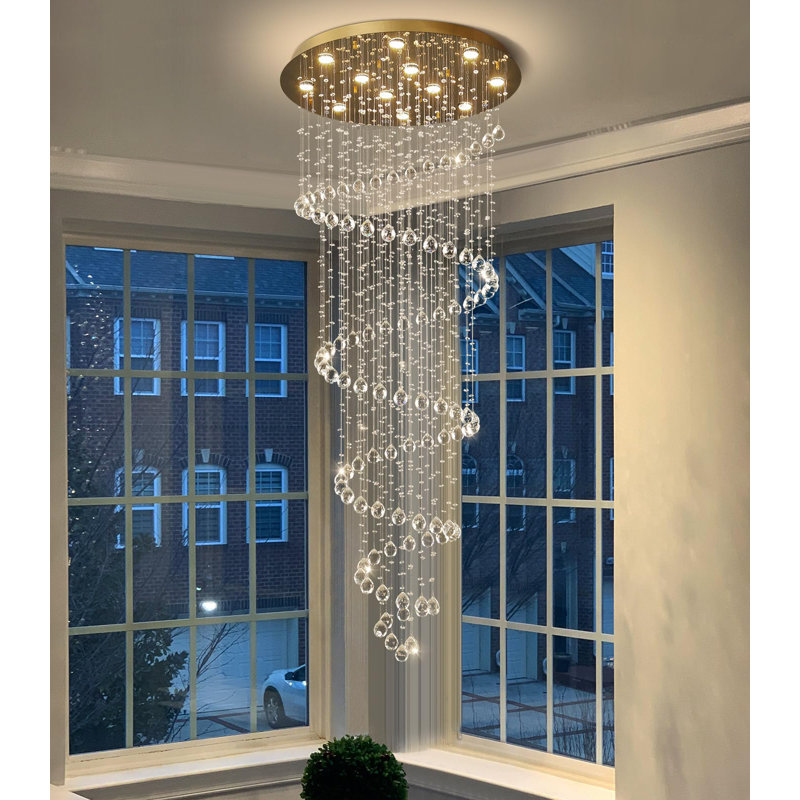 Lustre Glam, Doré, H 78,7 po x l 31,5 po x P 31,5 po, 12