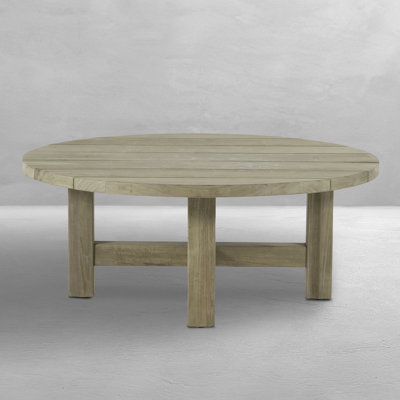 Croquet Teak 40 Round Coffee Table  Oyster